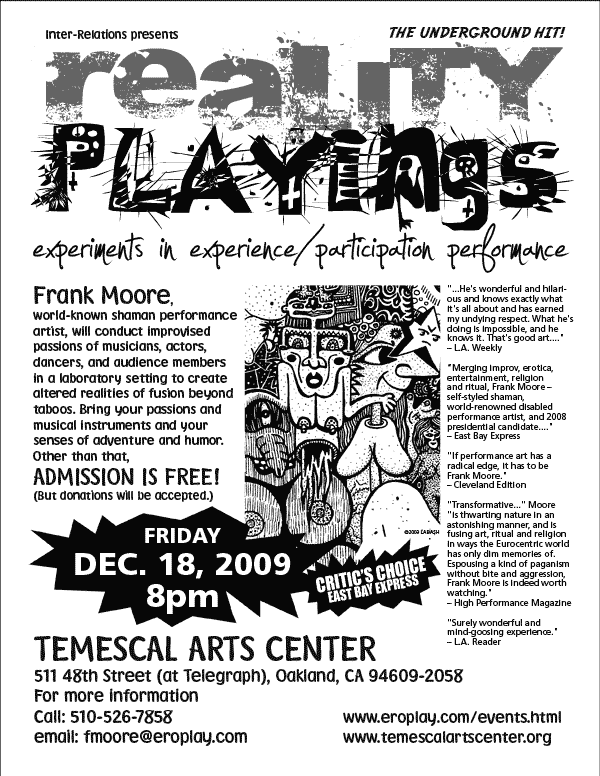 Reality Playings poster for October 2009