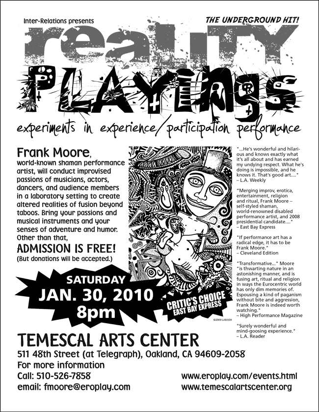 Reality Playings poster for October 2009